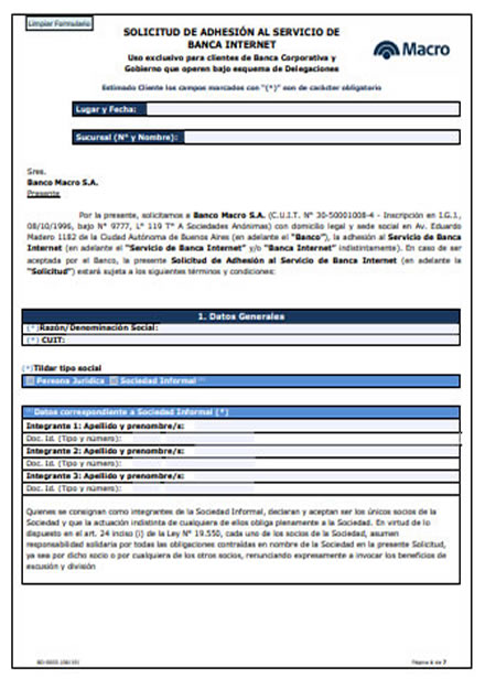 Solicitud de Adhesión